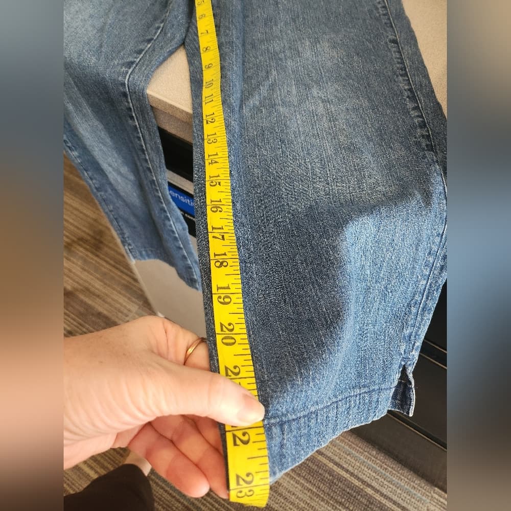 Liz Claiborne Lizwear Baggy Elastic Waist Denim Cropped Mom Jeans - Thumbnail 9
