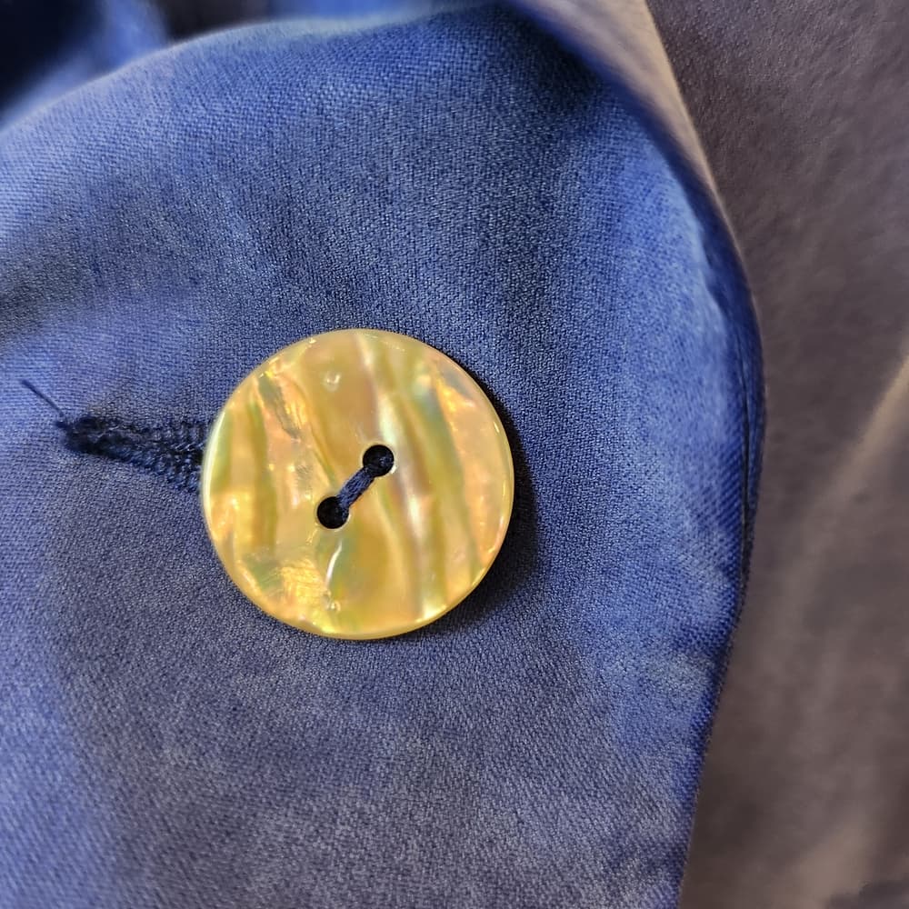 Vintage Blue 100% Silk Blazer Real Clothes For Saks Fifth Avenue Exclusive - Thumbnail 5