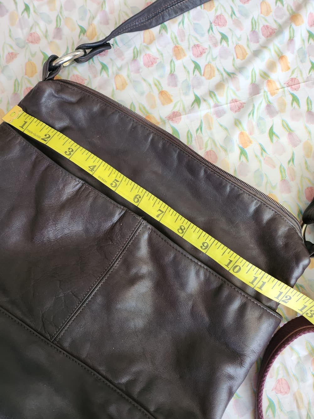 Vintage Genuine Leather Crossbody Bag With Pockets in Dark Brown - Thumbnail 7