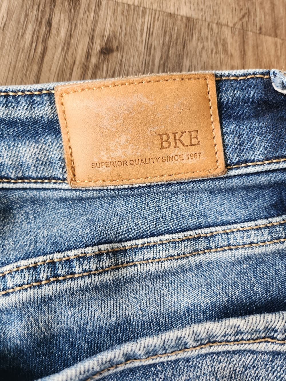 BKE Stella Low Rise Ankle Skinny Light Blue Distressed Raw Hem Jeans - Thumbnail 9