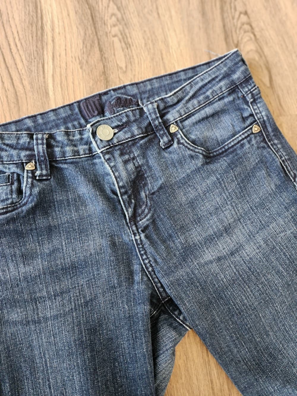 KUT From The Kloth Straight Leg Women's Jeans in Blue Wash - Thumbnail 2
