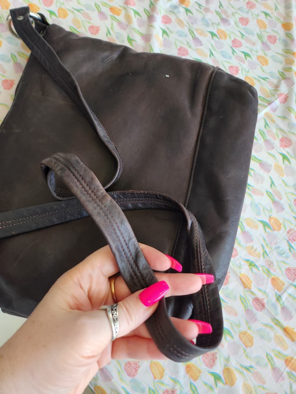 Vintage Genuine Leather Crossbody Bag With Pockets in Dark Brown - Thumbnail 11
