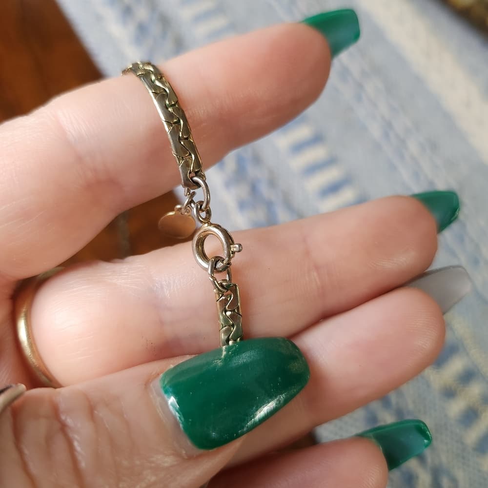 Vintage Park Lane Gold Tone Herringbone Chain Necklace | Classic 90s Minimalist - Thumbnail 3