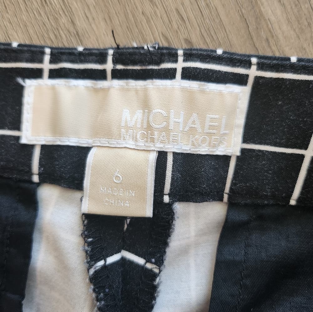 MICHAEL Michael Kors Checkered Black and White Skinny Trousers - Thumbnail 5