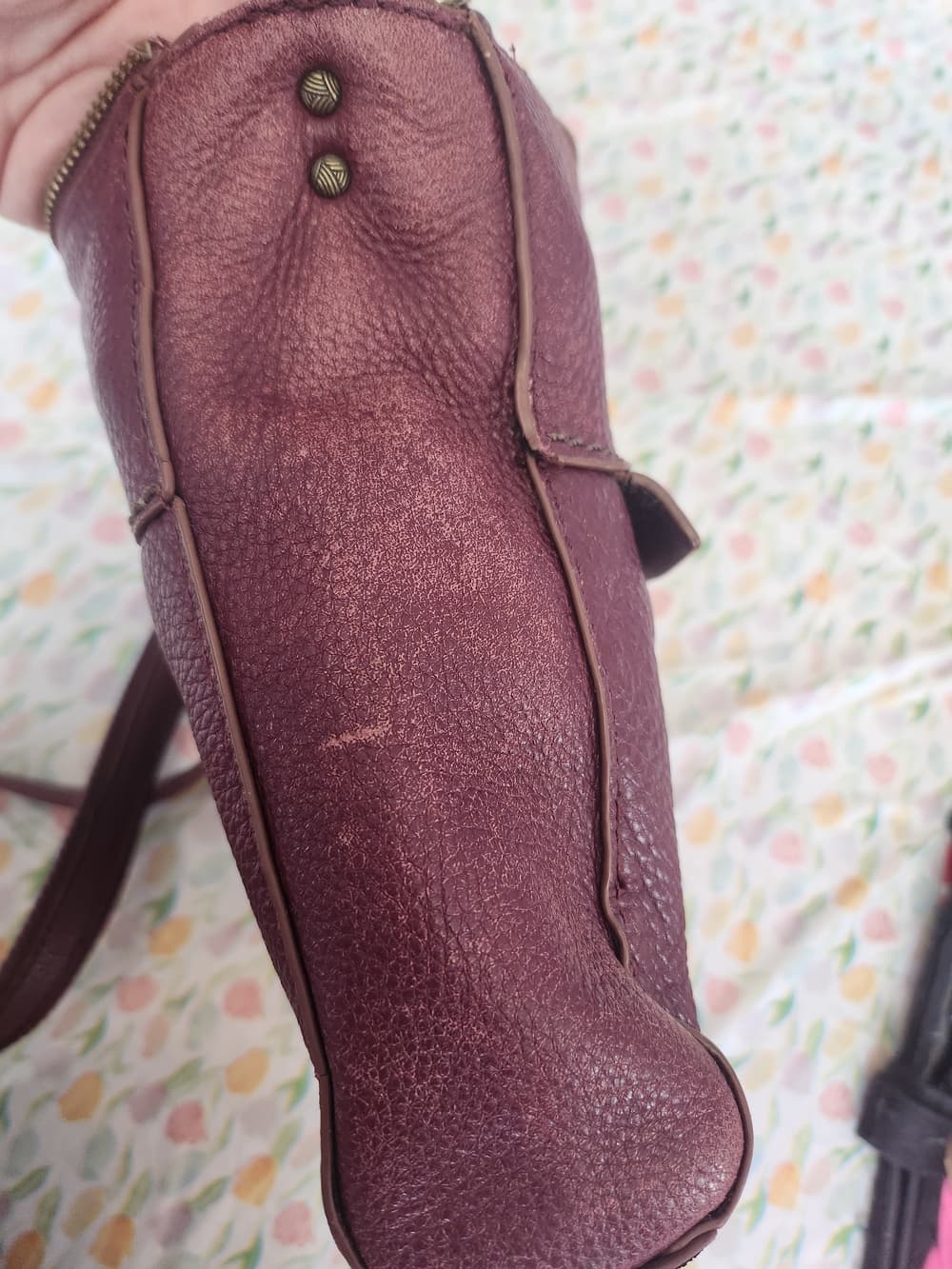 The Sak Alamada Plum Leather Crossbody Bag With Feather Accents - Thumbnail 10
