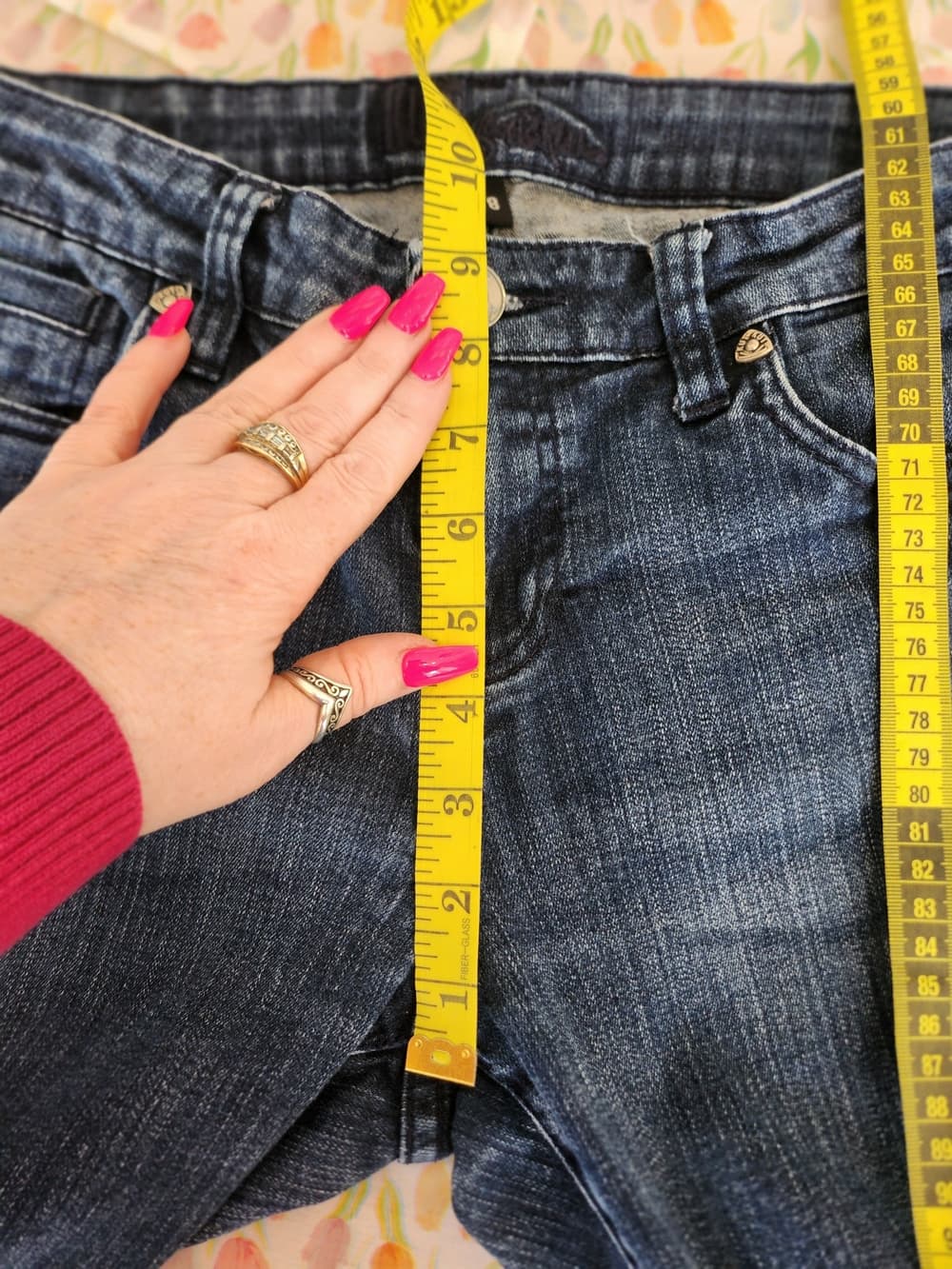 KUT From The Kloth Straight Leg Women's Jeans in Blue Wash - Thumbnail 13