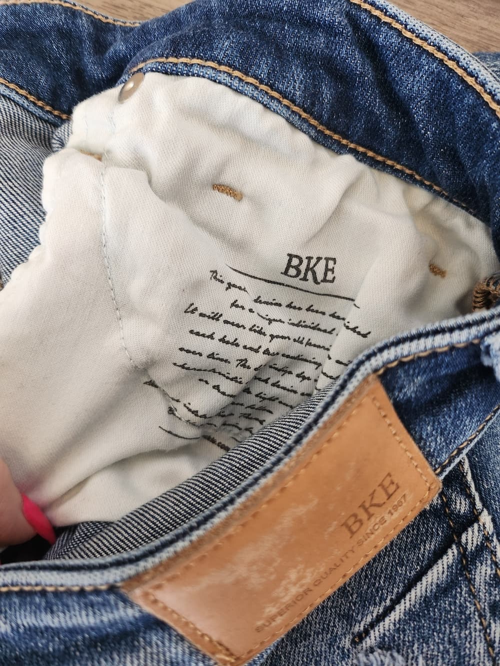BKE Stella Low Rise Ankle Skinny Light Blue Distressed Raw Hem Jeans - Thumbnail 6