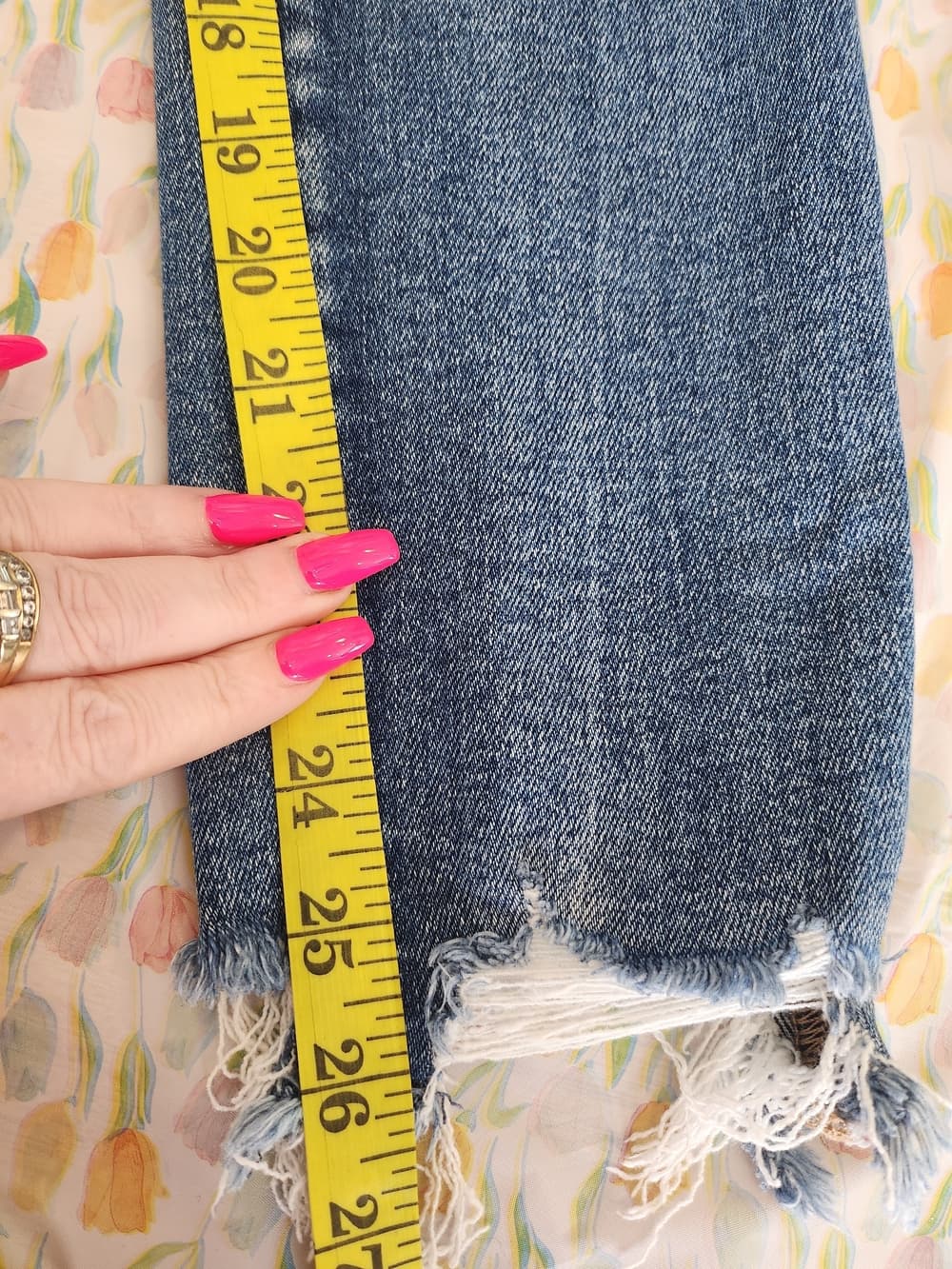 BKE Stella Low Rise Ankle Skinny Light Blue Distressed Raw Hem Jeans - Thumbnail 11