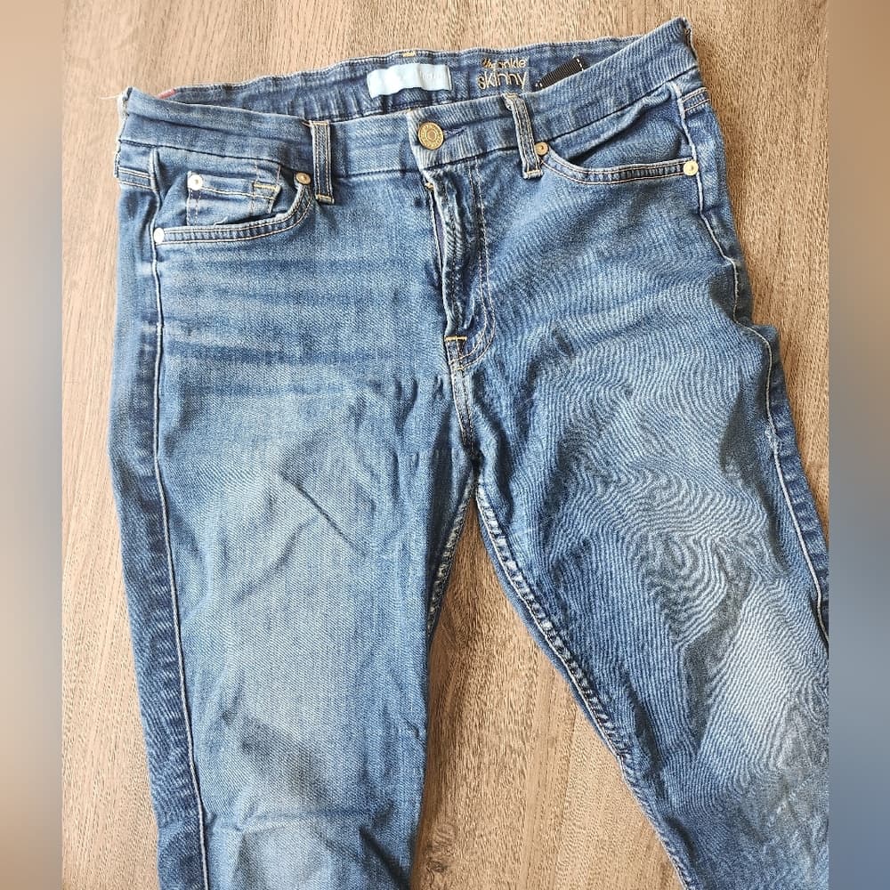 7 For All Mankind Well Loved Blair Denim Skinny Blue Jeans