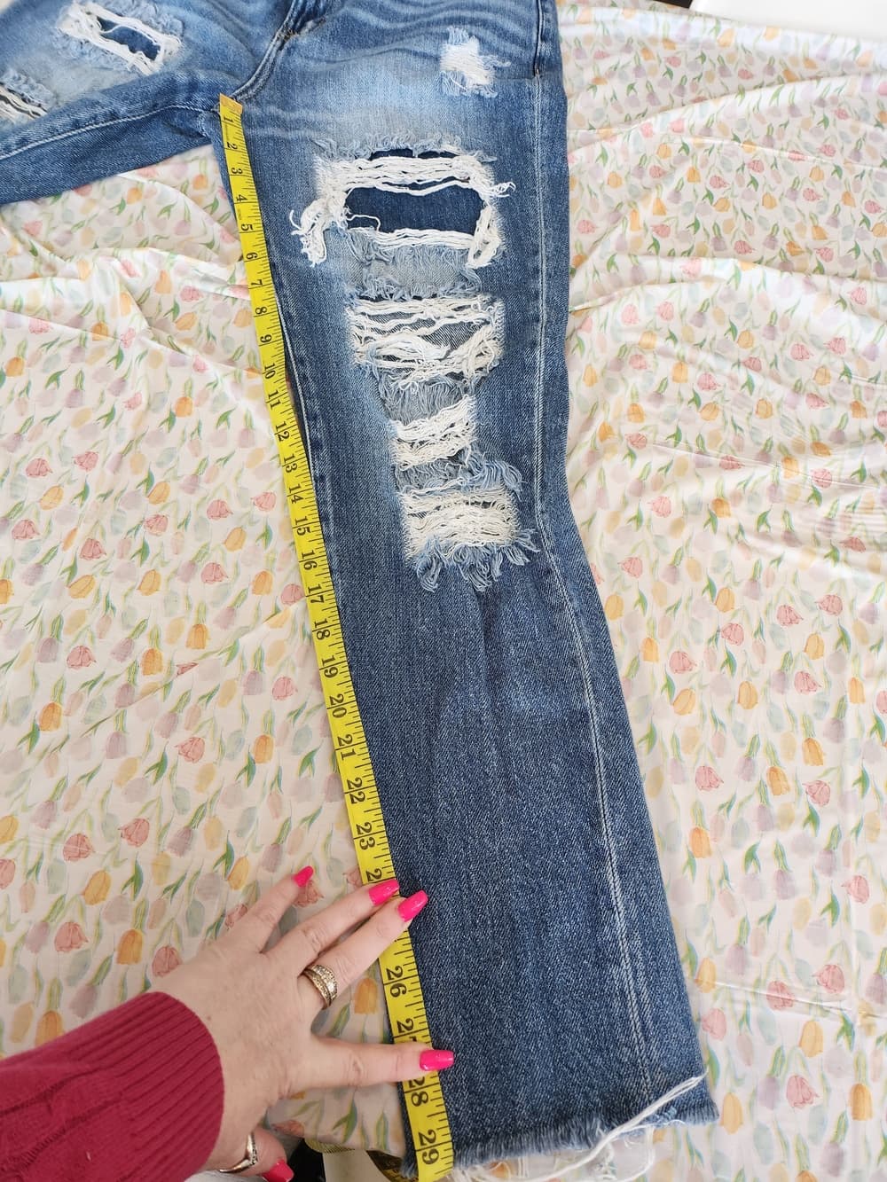 KanCan Ultra High Rise Taper Light Blue Distressed Jeans - Thumbnail 12
