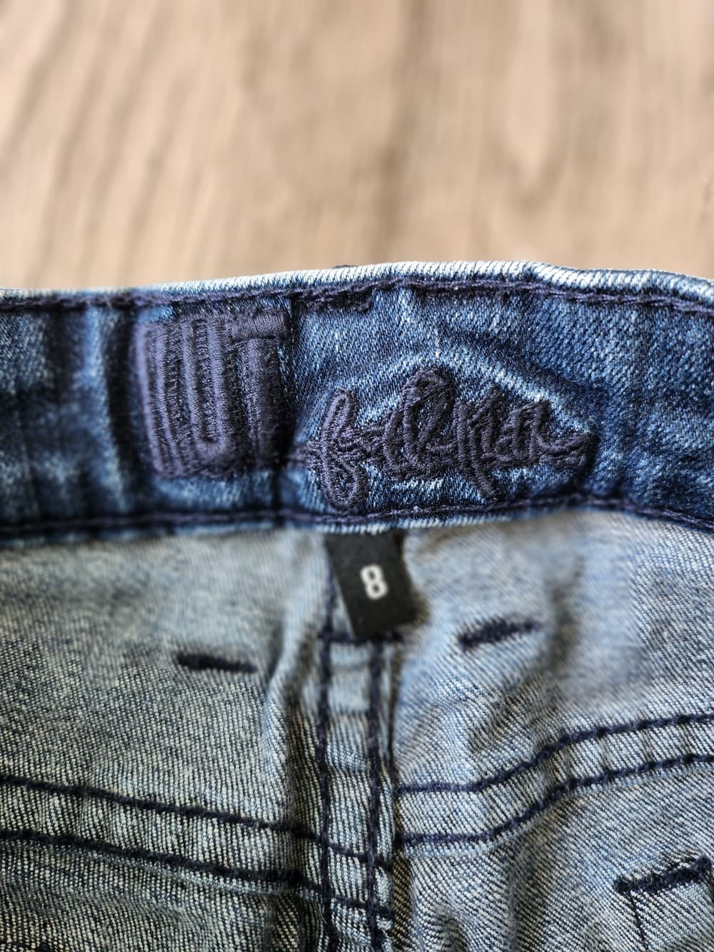 KUT From The Kloth Straight Leg Women's Jeans in Blue Wash - Thumbnail 4