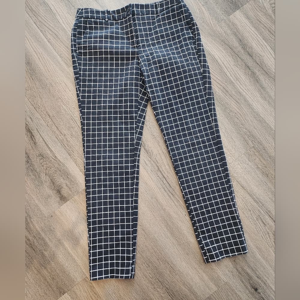 MICHAEL Michael Kors Checkered Black and White Skinny Trousers