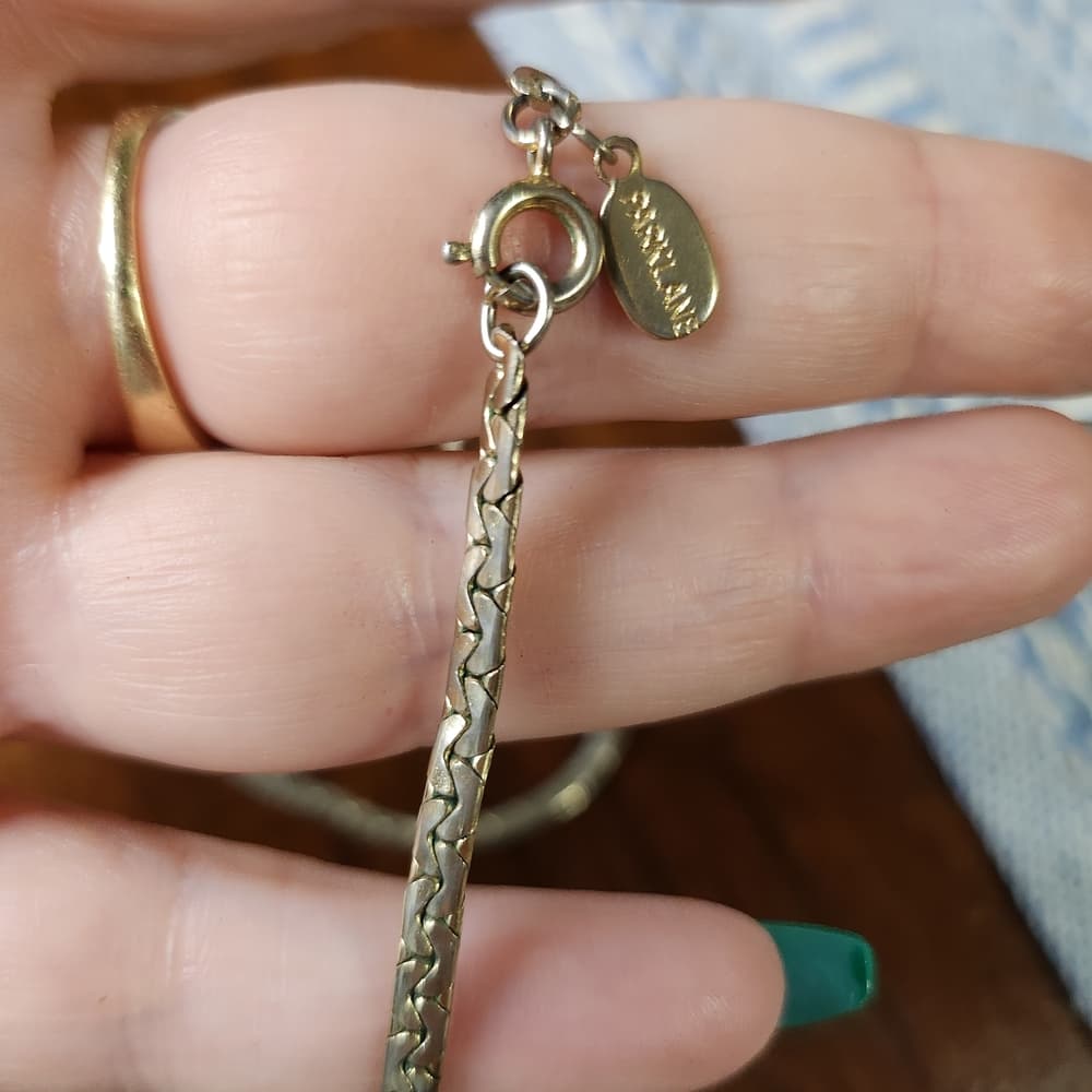 Vintage Park Lane Gold Tone Herringbone Chain Necklace | Classic 90s Minimalist - Thumbnail 5