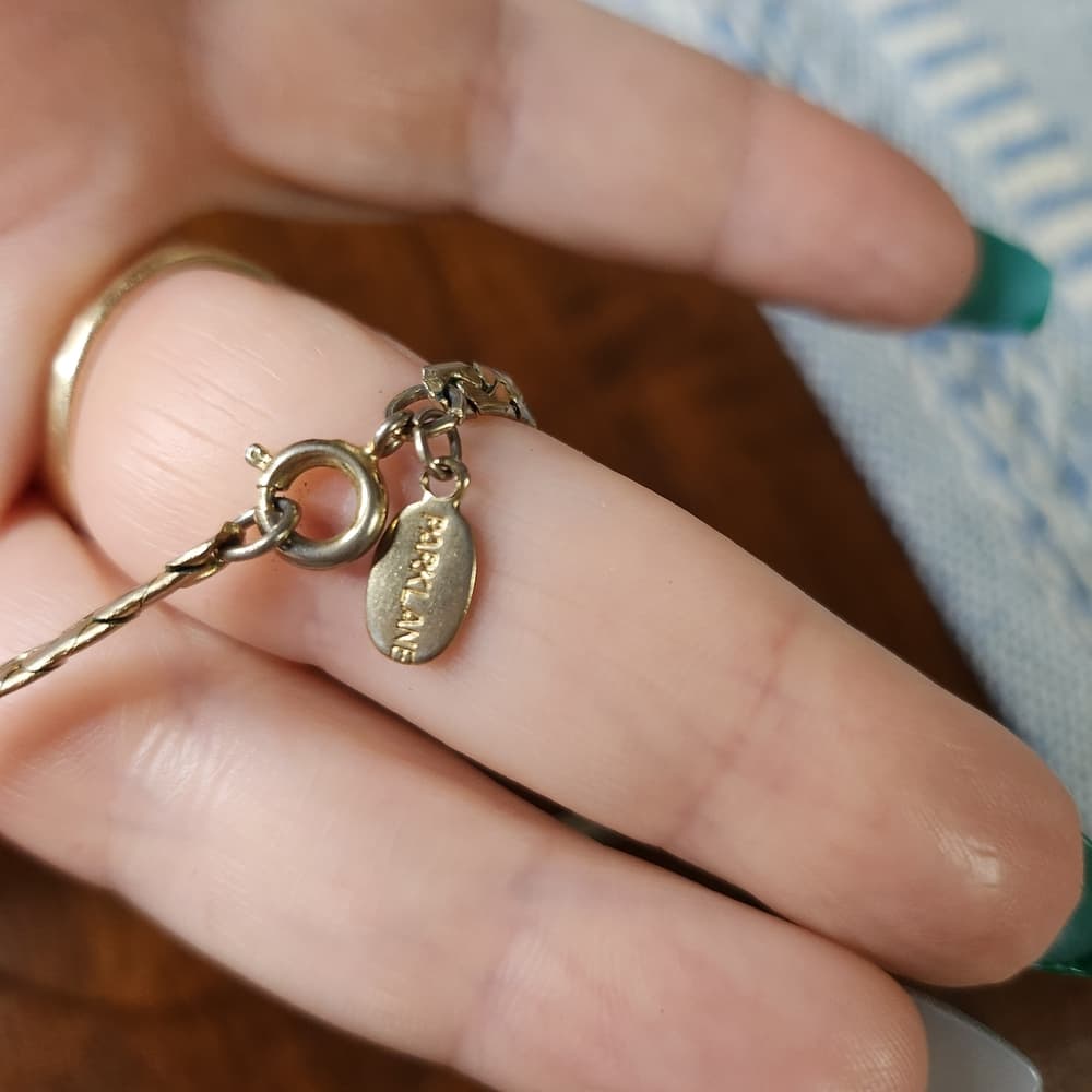 Vintage Park Lane Gold Tone Herringbone Chain Necklace | Classic 90s Minimalist - Thumbnail 4