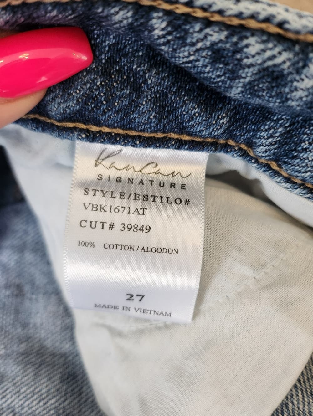 KanCan Ultra High Rise Taper Light Blue Distressed Jeans - Thumbnail 7