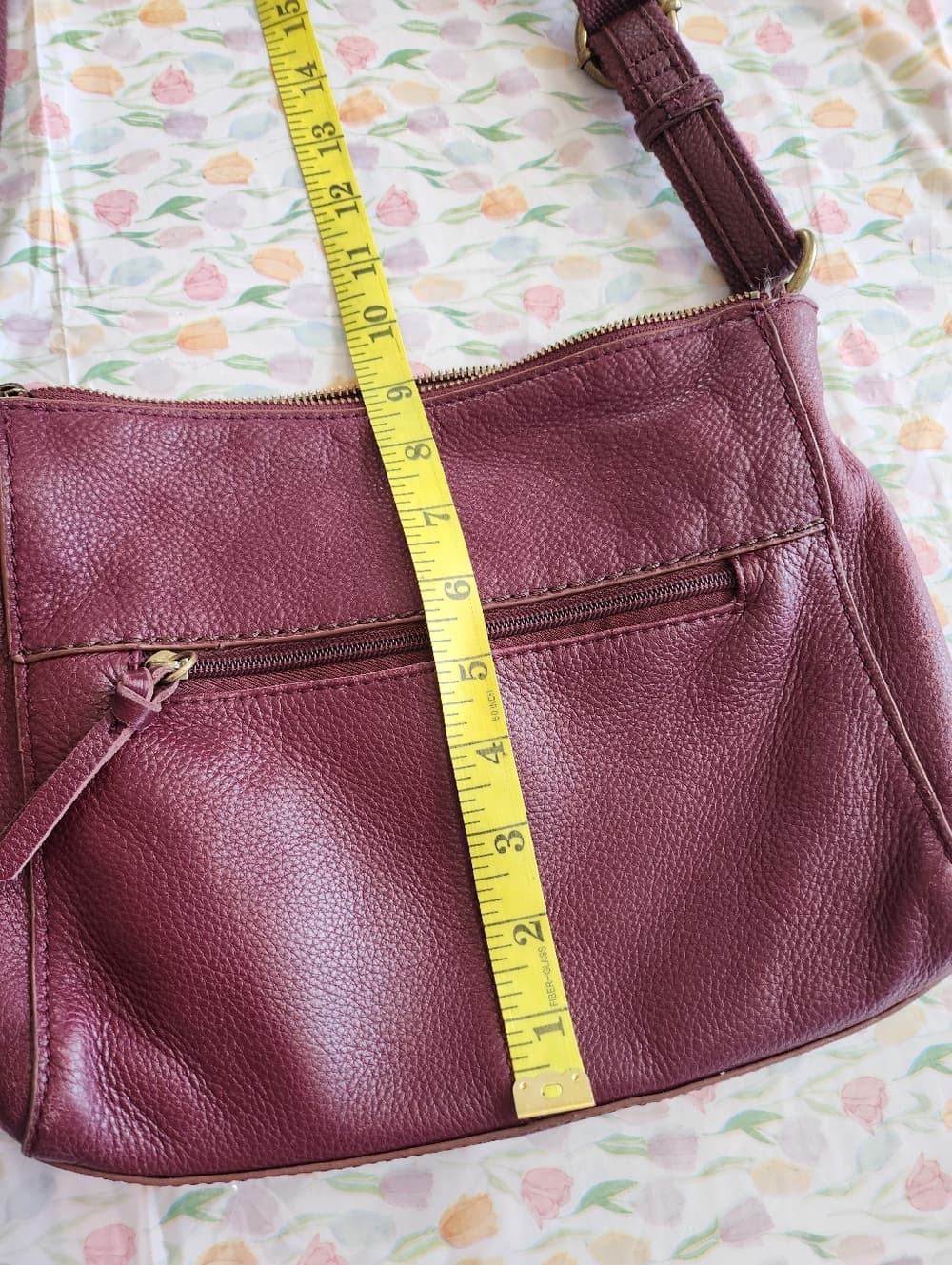 The Sak Alamada Plum Leather Crossbody Bag With Feather Accents - Thumbnail 11