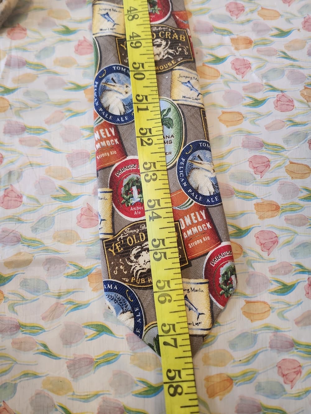 Tommy Bahama Novelty Label Print Silk Tie Multi Color - Thumbnail 6