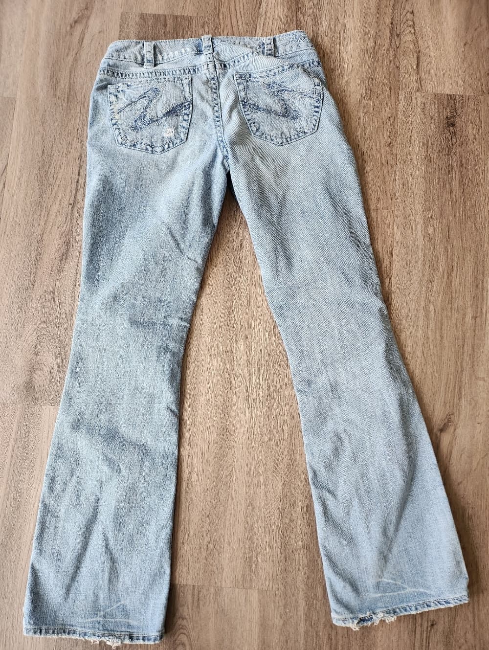 Silver Aiko Bootcut Jeans Light Wash Flared Jeans - Thumbnail 8
