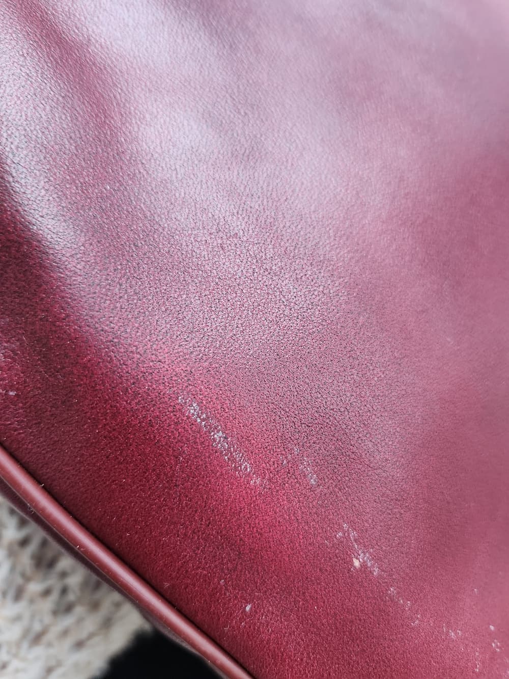 Vintage Etienne Aigner Oxblood Hand Made Leather Shoulder Bag Turn Lock - Thumbnail 10