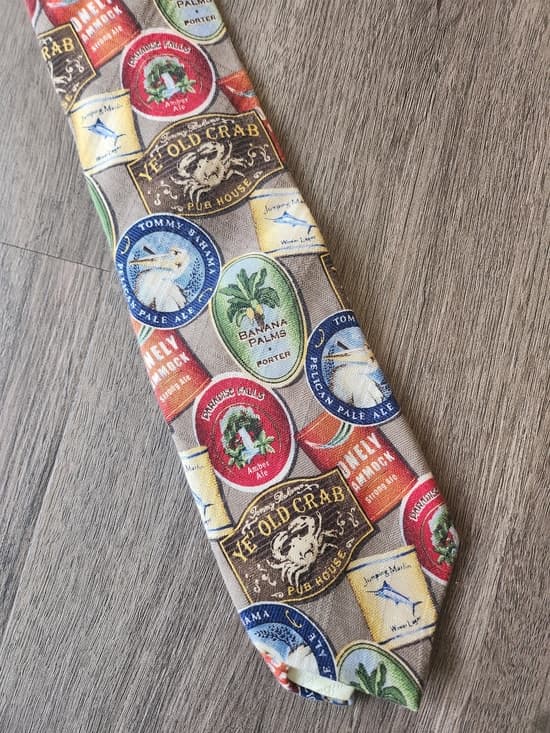 Tommy Bahama Novelty Label Print Silk Tie Multi Color - Thumbnail 9