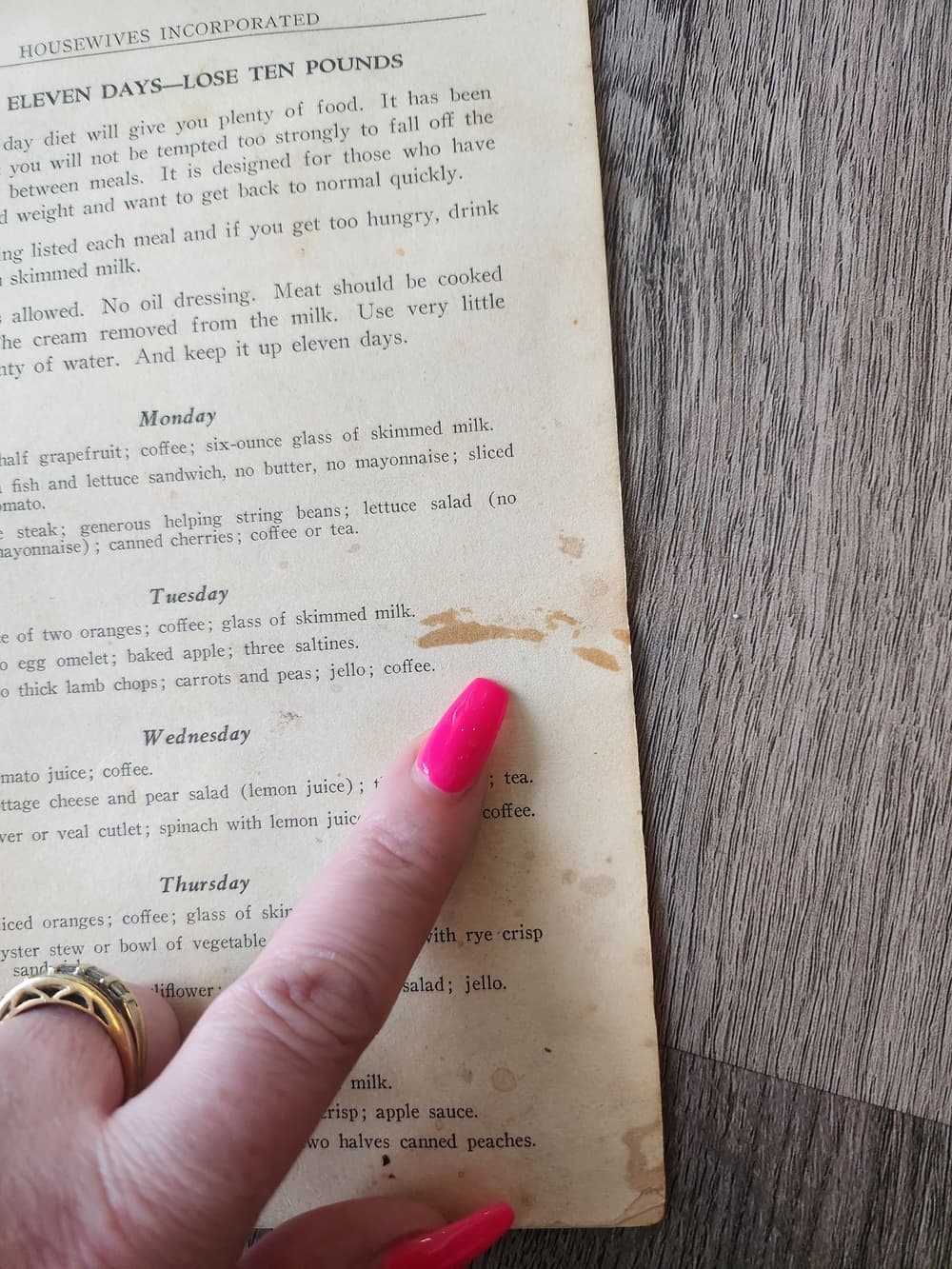 Mid Century Housewives Incorporated Vintage Cookbook/Guide Fashion Meal Planning - Thumbnail 7
