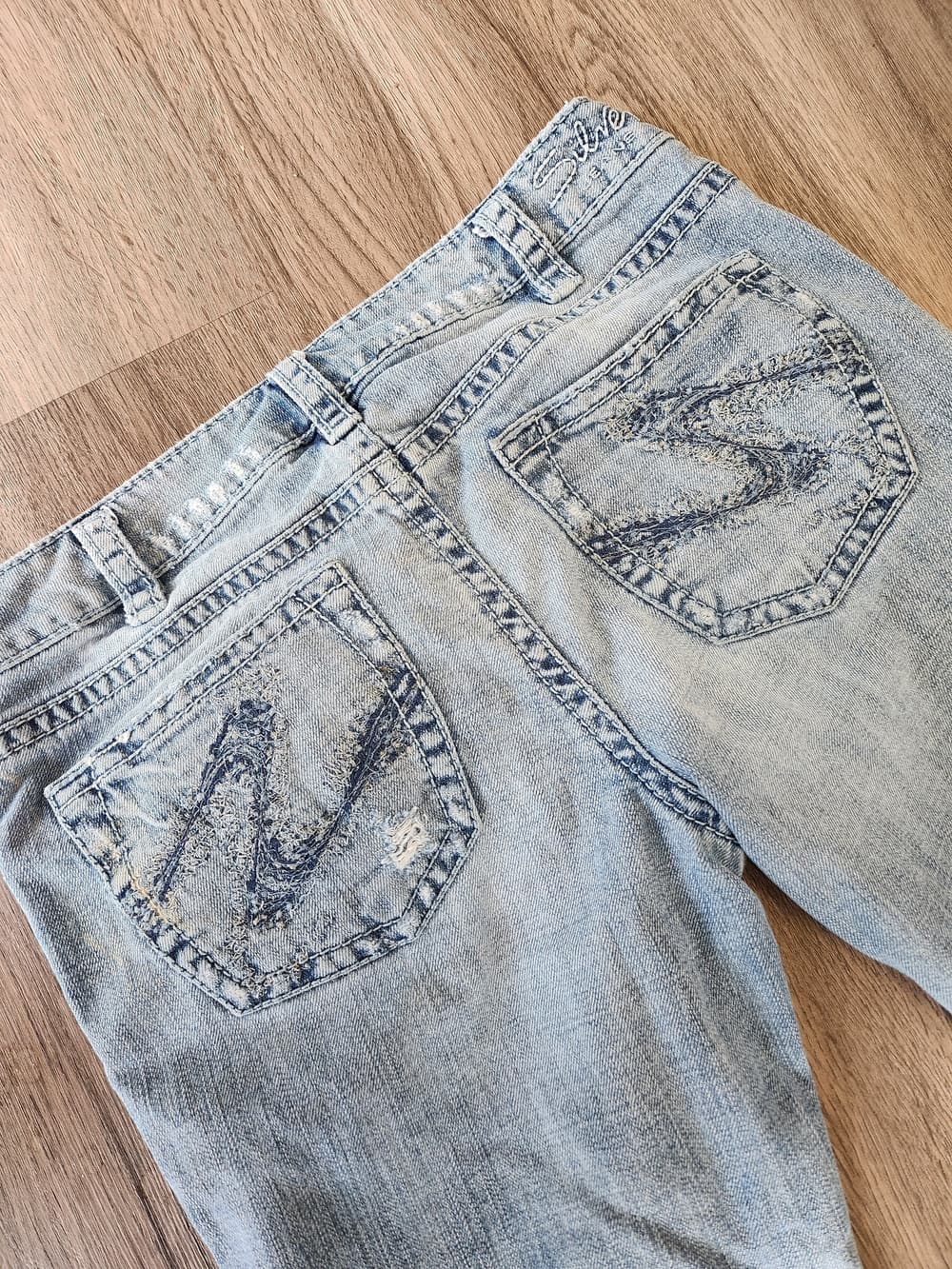 Silver Aiko Bootcut Jeans Light Wash Flared Jeans - Thumbnail 9