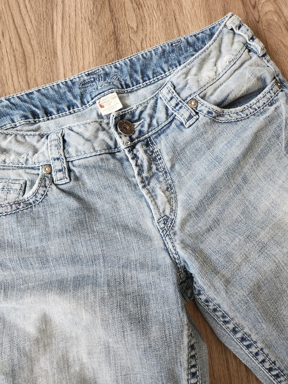 Silver Aiko Bootcut Jeans Light Wash Flared Jeans - Thumbnail 3
