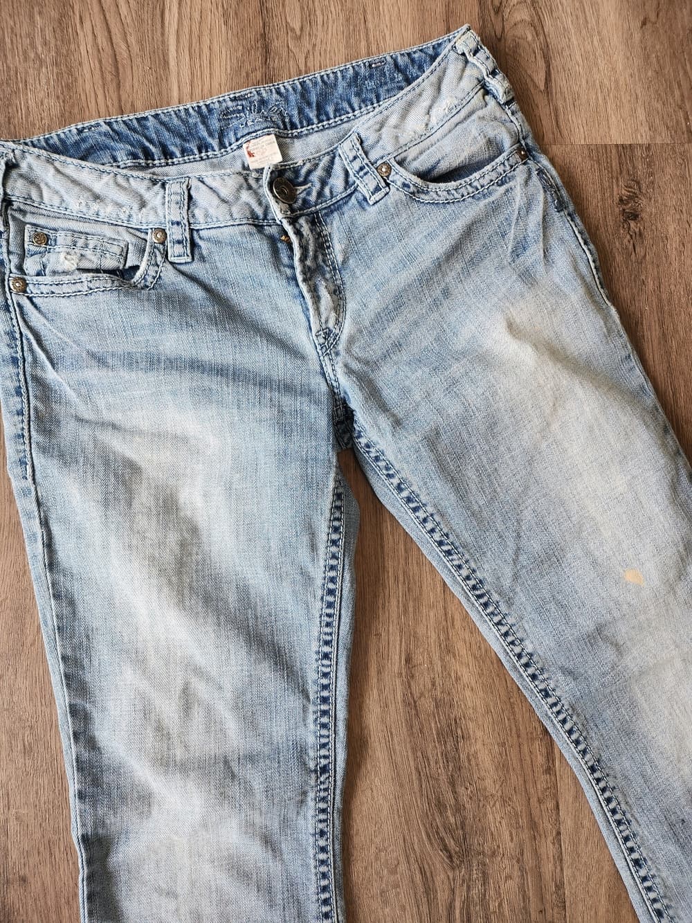 Silver Aiko Bootcut Jeans Light Wash Flared Jeans
