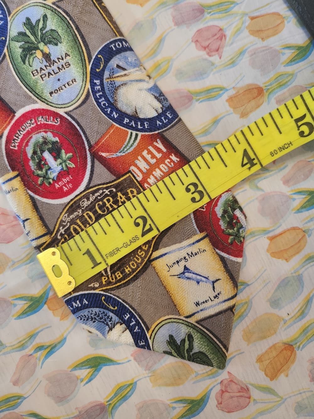 Tommy Bahama Novelty Label Print Silk Tie Multi Color - Thumbnail 7