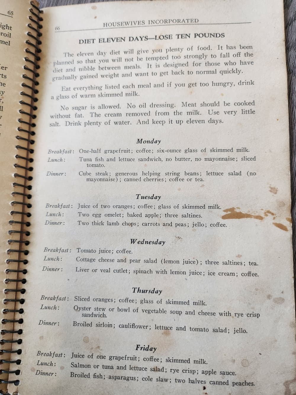 Mid Century Housewives Incorporated Vintage Cookbook/Guide Fashion Meal Planning - Thumbnail 6