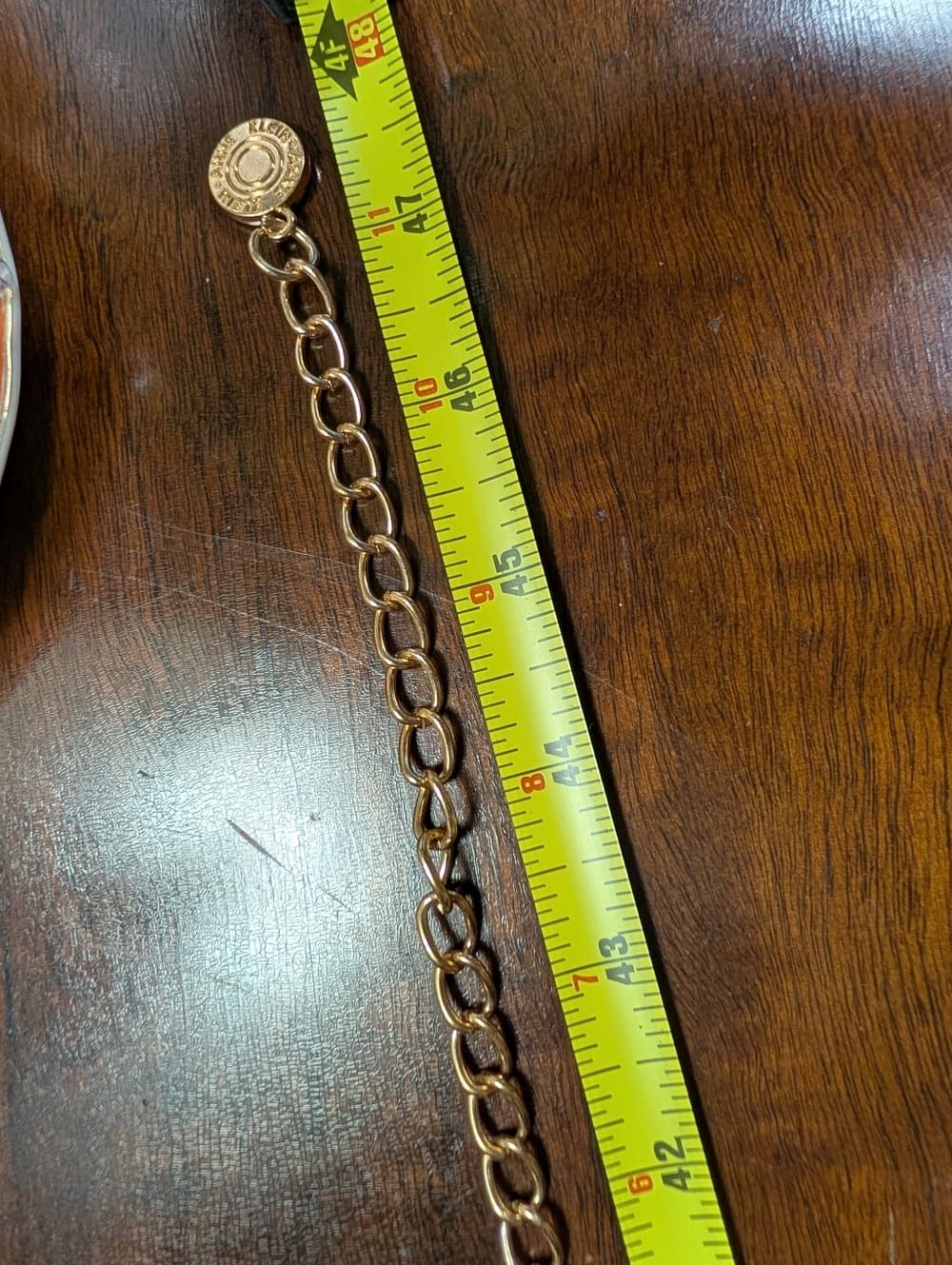 Anne Klein Gold Tone Link Chain Waist Belt With Lion Charm Dangle - Thumbnail 5