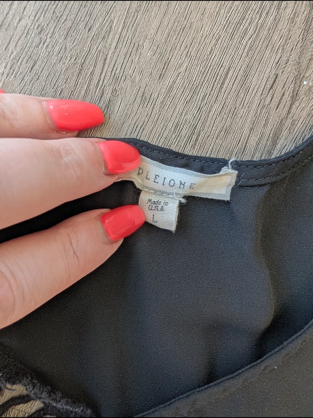 Pleione Black Short-Sleeve Blouse with Cut Out Style Trim - Thumbnail 2