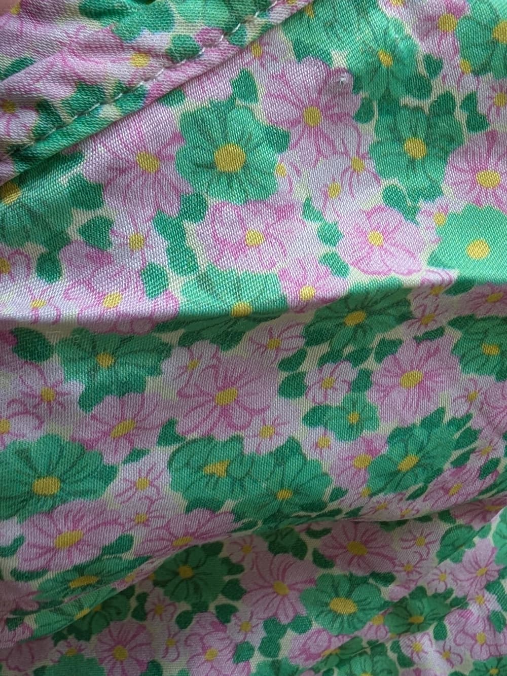 Zara Pastel Pink & Green Floral Mini Skirt - Thumbnail 5