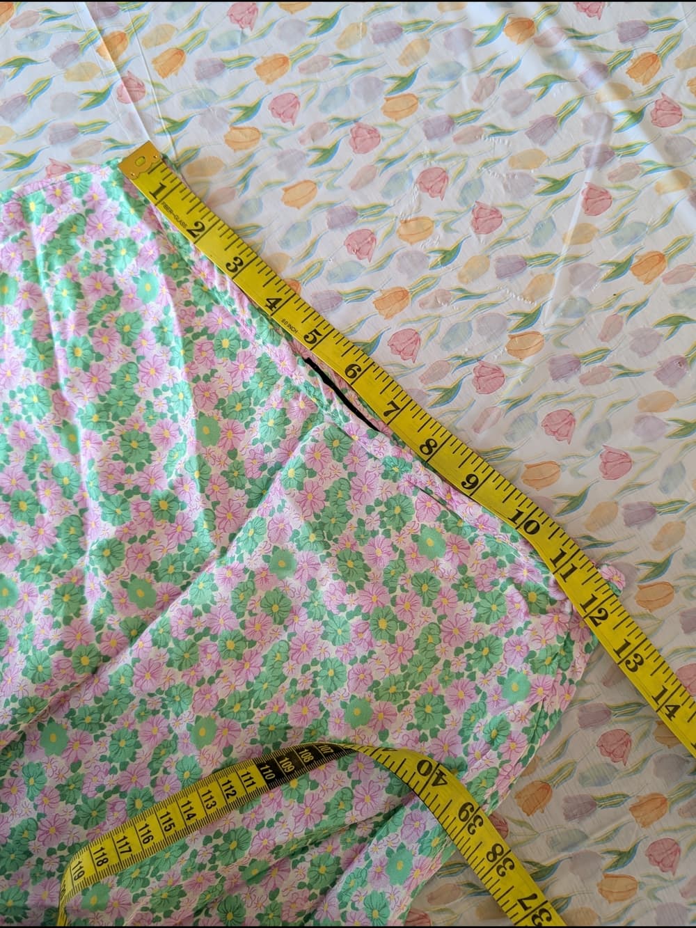 Zara Pastel Pink & Green Floral Mini Skirt - Thumbnail 6