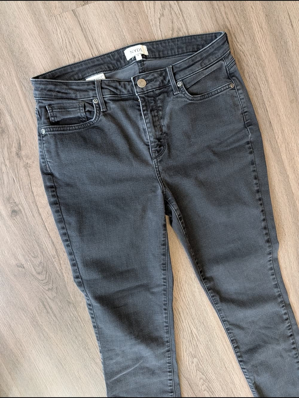 NYDJ Women's Skinny Stretchy Jeans in Washed Black With Lift Tuck