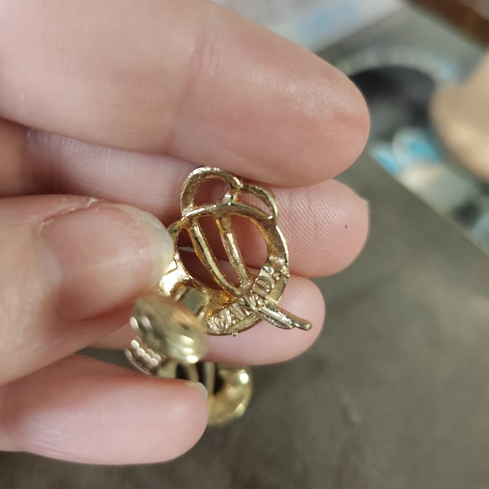 Sarah Coventry Canada Gold Tone Mid Century Knot Clip On Earrings - Thumbnail 4