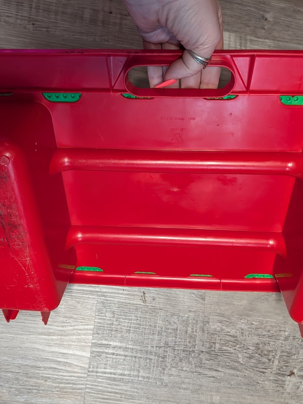 Vintage 1998 Lego Lap Tray With 3 Build Pads Red And Green