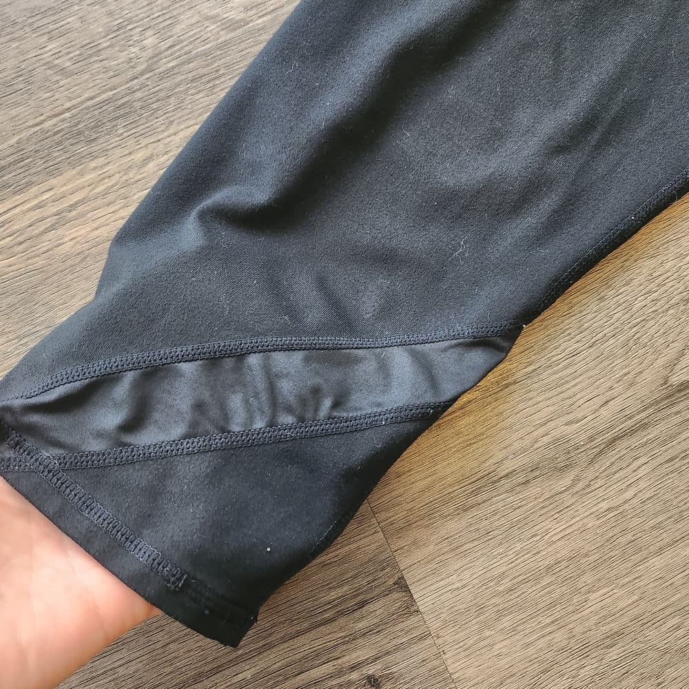 Fabletics Black Performance Leggings With Sheer Design Work Out Athletic Pants