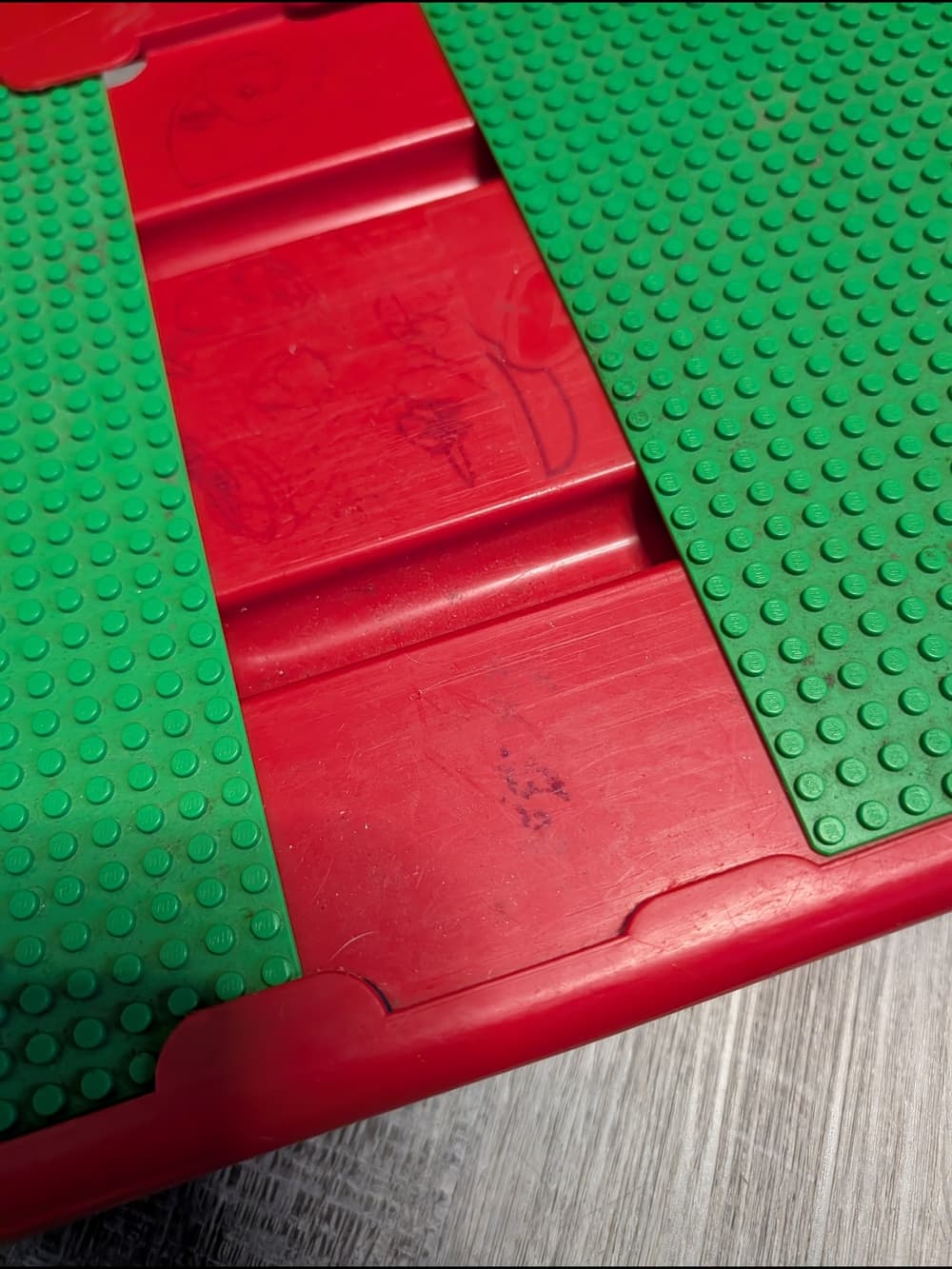 Vintage 1998 Lego Lap Tray With 3 Build Pads Red And Green - Thumbnail 5