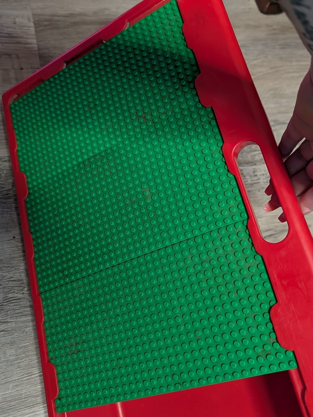Vintage 1998 Lego Lap Tray With 3 Build Pads Red And Green - Thumbnail 3