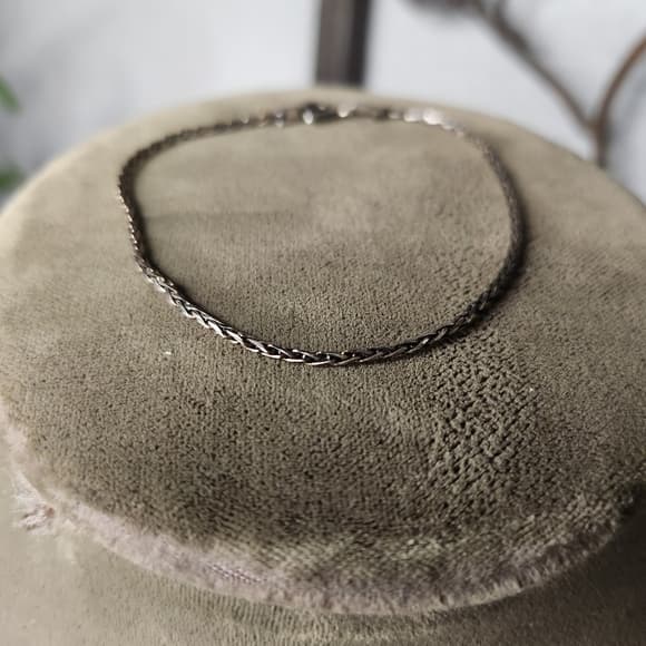 Vintage 925 Sterling Silver 7' Chain Bracelet Marked Italy - Thumbnail 12