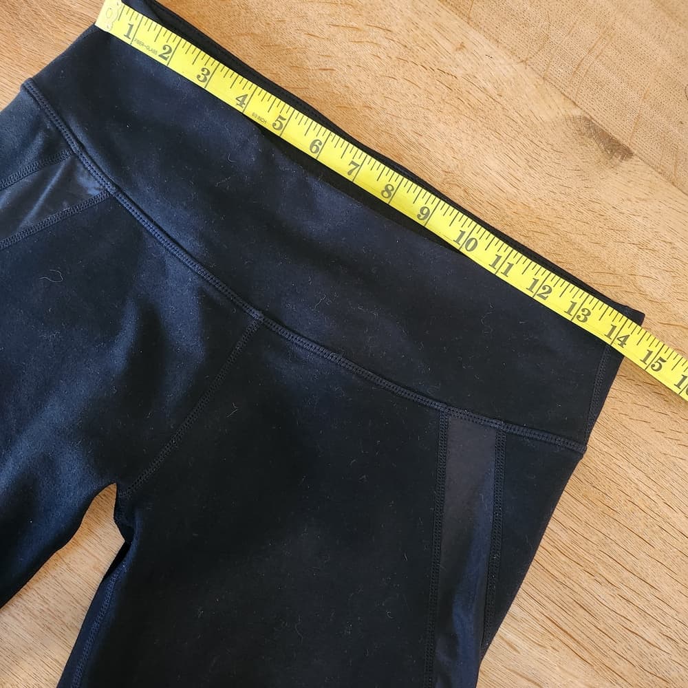 Fabletics Black Performance Leggings With Sheer Design Work Out Athletic Pants - Thumbnail 7