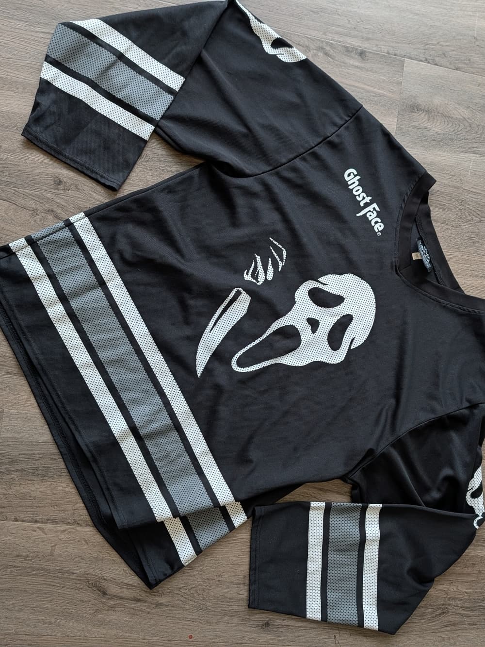 Ghost Face Black And White Hockey Jersey with Graphic Halloween 96 - Thumbnail 8