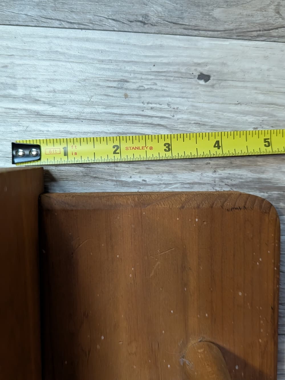 Vintage Wood Heart Peg Shelf Brown Cottage Country Folk - Thumbnail 9