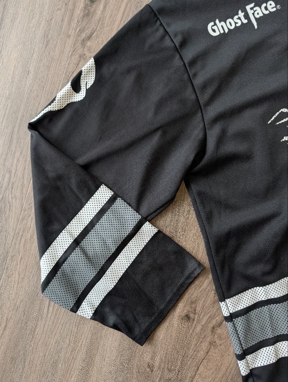 Ghost Face Black And White Hockey Jersey with Graphic Halloween 96 - Thumbnail 2