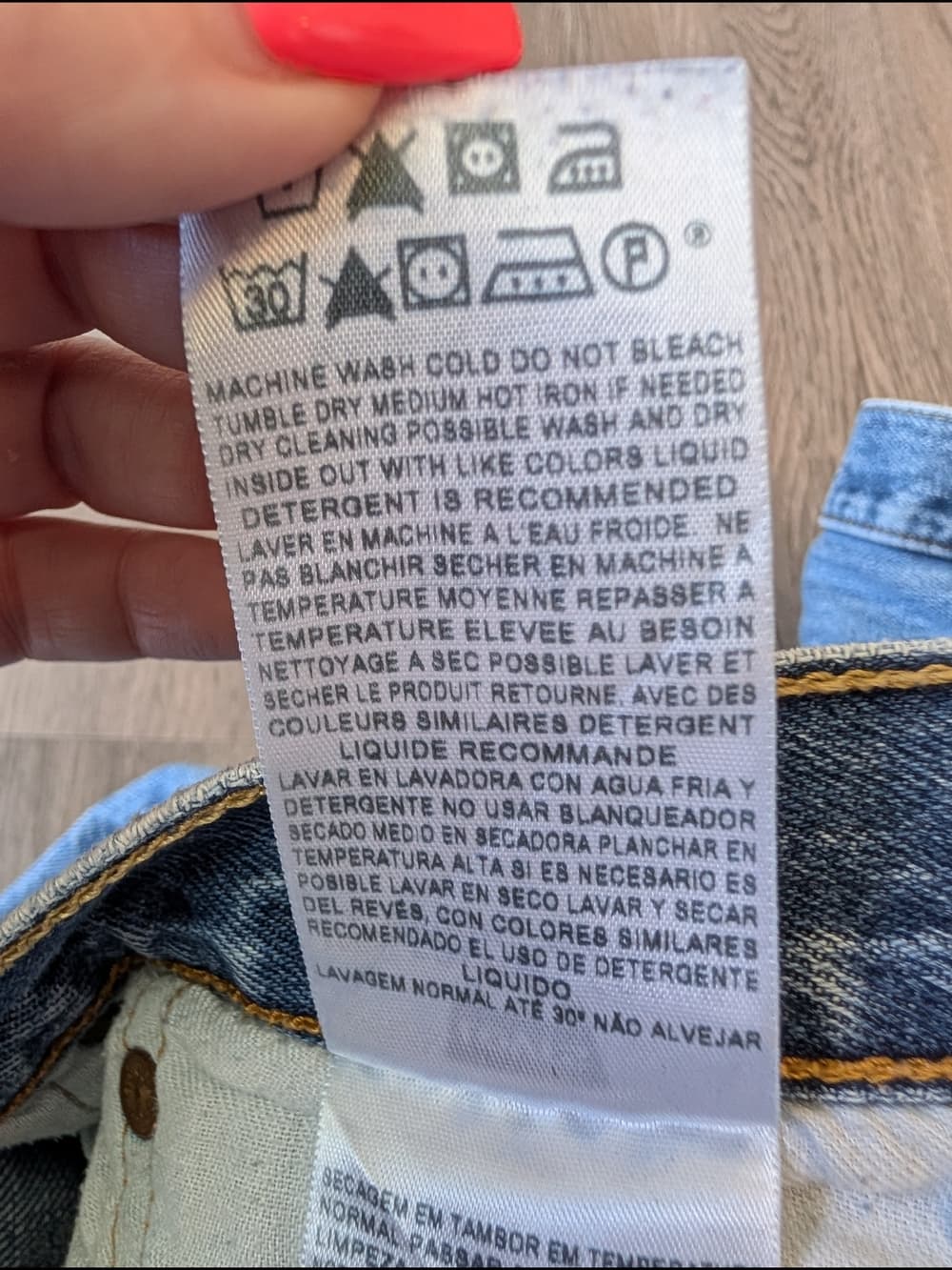 Levi's 501 Light Blue Naturally Distressed Thrashed Denim Jeans Hole In Crotch - Thumbnail 5