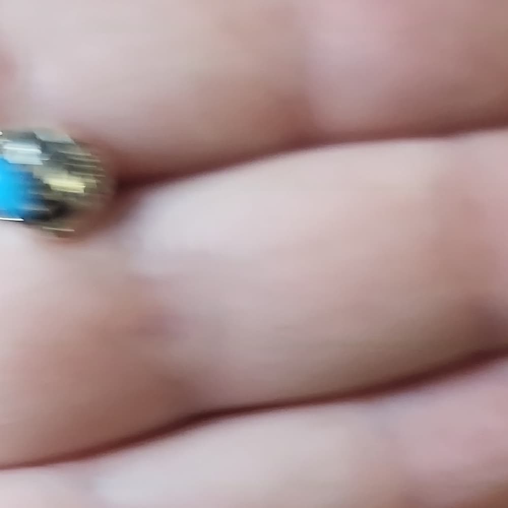 Navajo Handmade Sterling Silver Turquoise Stud Earrings Floral Southwestern - Thumbnail 6