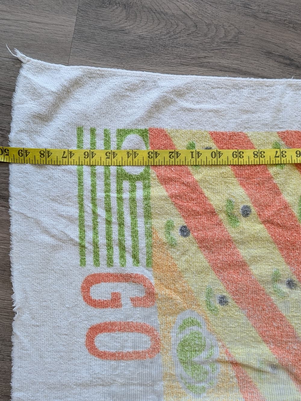 Vintage 1970s Gardening Girl 50" Towel Wall Hanging Go Organic - Thumbnail 5
