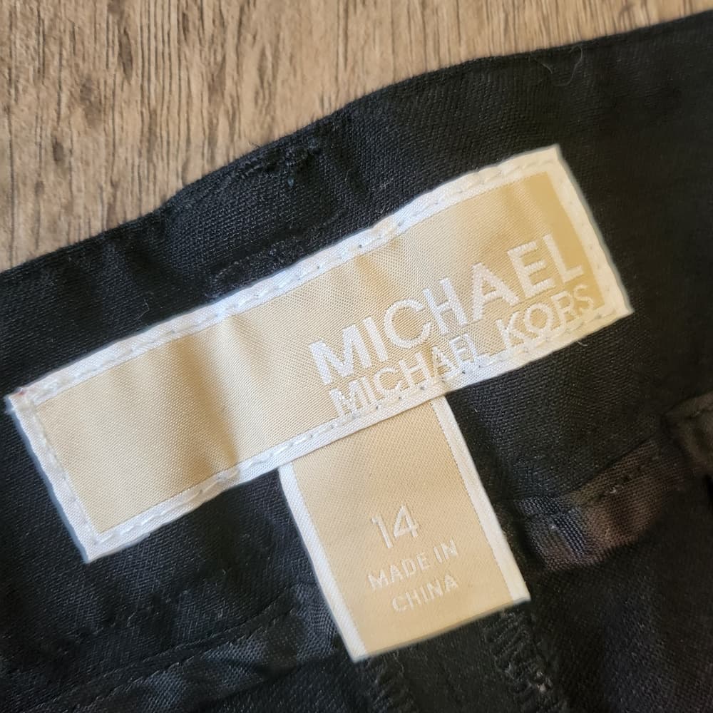 Michael Michael Kors Black Womens Pocket Trousers Plus Size Skinny Fit - Thumbnail 2