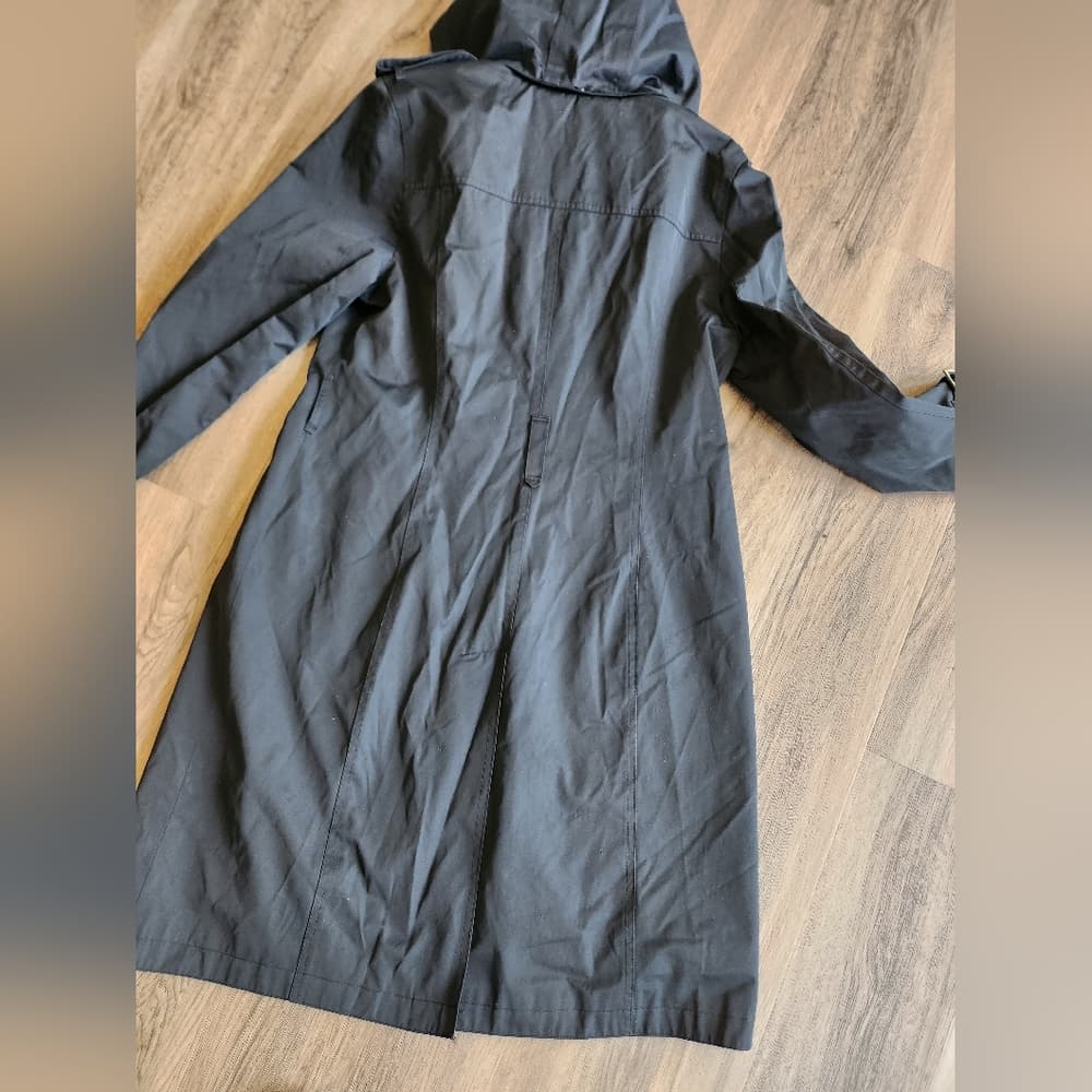 MICHAEL Michael Kors Women's Black Single Breasted Trench Coat Midi - Thumbnail 9
